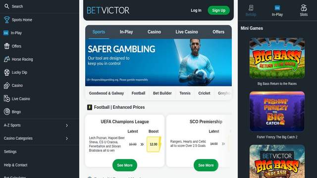 BetVictor casino screenshot